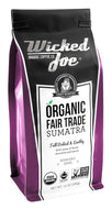 Wicked Joe Sumatra Organic Fair Trade Ground Coffee - 12 Ounce (Case of 6)