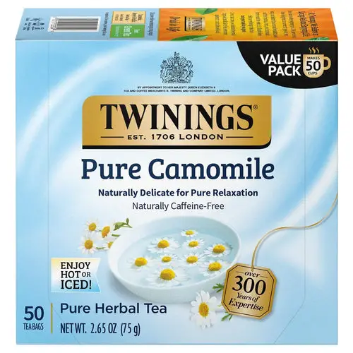 Twinings Pure Camomile Herbal Tea Bags - 50 Count