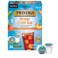 Twinings Peach Iced Black Tea Single Serve K Cups - 24 Count (Case of 4)