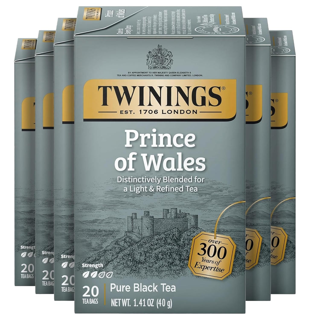 Twinings Prince of Wales Black Tea Bags - 20 Count (Case of 6)