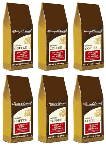 Harry & David Chocolate Cherry Decadence Ground Coffee - 12 Ounce (Case of 6)