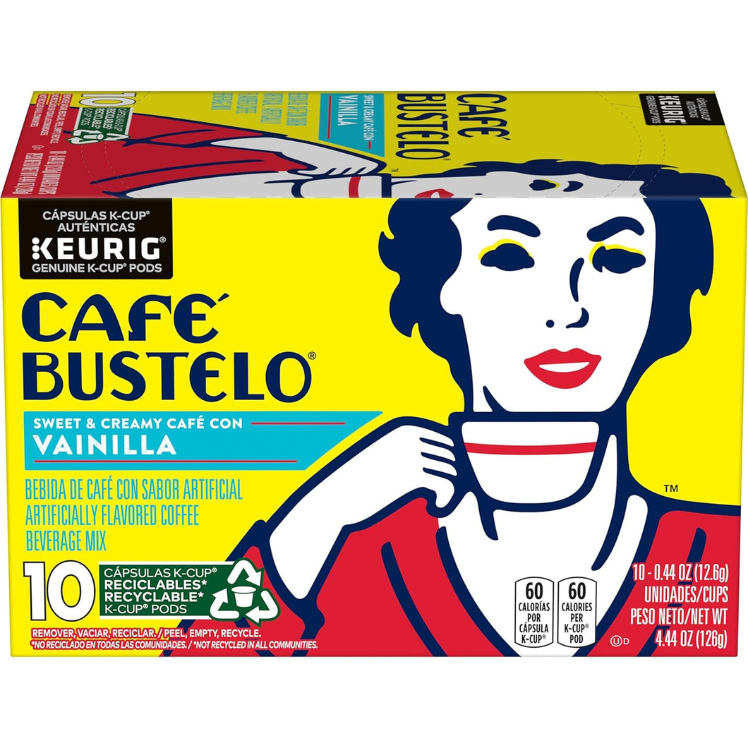 Cafe Bustelo Sweet & Creamy Café Con Vainilla Single Serve Cups - 10 Count