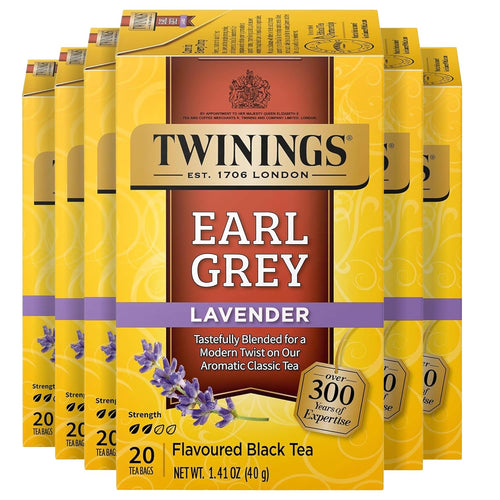 Twinings Tea Lavender Earl Grey Tea Bags - 20 Count (Case of 6)