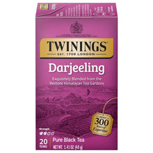 Twinings Darjeeling Pure Black Tea Bags - 20 Count (Case of 6)