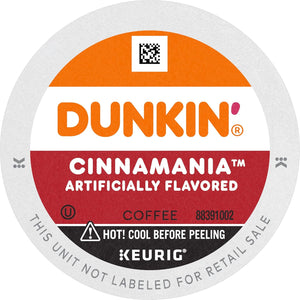 Dunkin Donuts Cinnamania Flavored Coffee Single Serve K-Cups - 10 Count