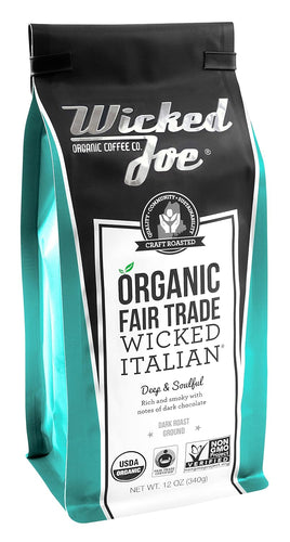 Wicked Joe Wicked Italian Organic Fair Trade Ground Coffee - 12 Ounce