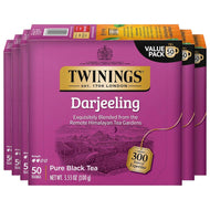 Twinings Darjeeling Pure Black Tea Bags - 50 Count (Case of 6)