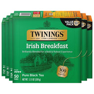 Twinings Irish Breakfast Pure Black Tea Bags - 50 Count (Case of 6)