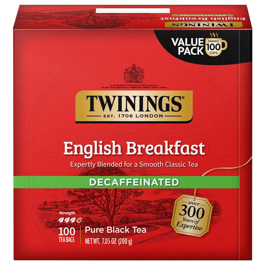 Twinings English Breakfast Decaffeinated Tea Bags - 50 Count