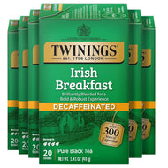Twinings Decaffeinated Irish Breakfast Tea Bags - 20 Count (Case of 6)