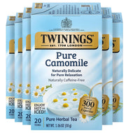 Twinings Pure Camomile Caffeine Free Herbal Tea Bags - 20 Count (Case of 6)