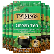 Twinings Green Tea With Mint Tea Bags - 20 Count (Case of 6)