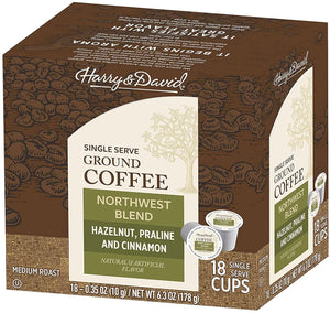 Harry & David Northwest Blend Single Serve Coffee Cups - 18 Count (Case of 4)