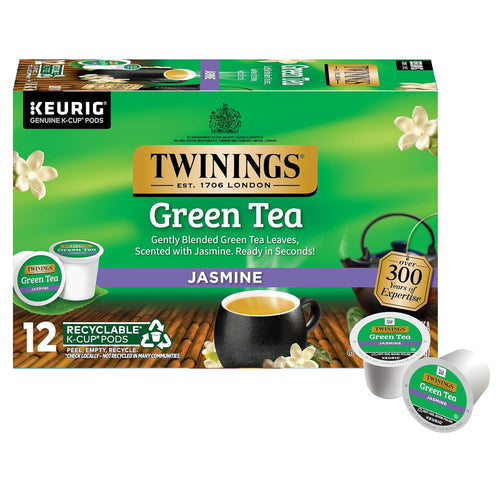 Twinings Jasmine Green Tea Single Serve K Cups - 12 Count (Case of 6)