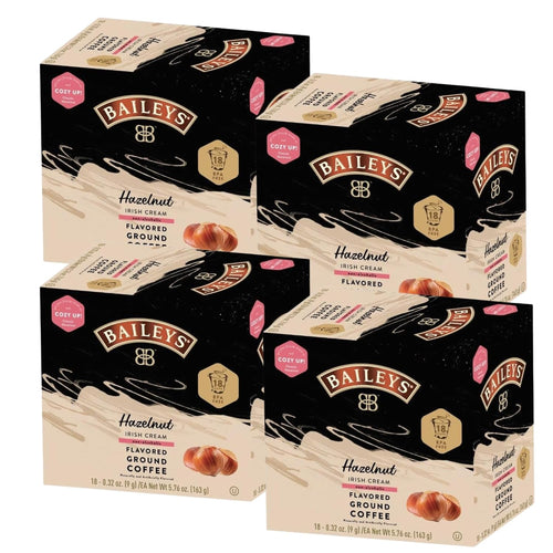 Baileys Irish Cream Hazelnut Flavored Single Serve Coffee Cups - 18 Count (Pack of 4)