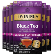 Twinings Blackcurrant Breeze Black Tea Bags - 20 Count (Case of 6)