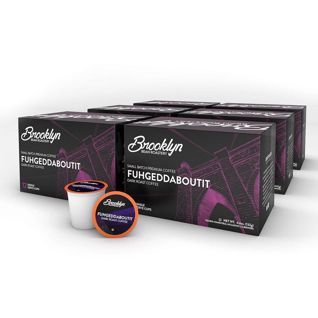 Brooklyn Beans Fuhgeddaboutit Single Serve Coffee Cups - 12 Count (Case of 6)