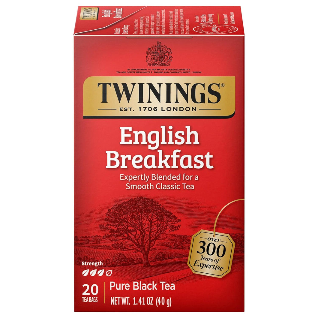 Twinings Classics English Breakfast Pure Black Tea Bags - 20 Count