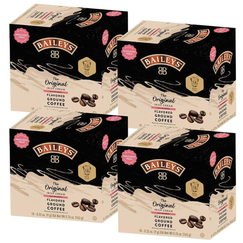 Baileys Original Irish Cream Coffee Single Serve K-Cups - 18 Count (Pack of 4)