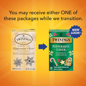 Twinings Peppermint Cheer Herbal Caffeine Free Tea Bags - 20 Count