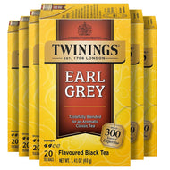 Twinings Earl Grey Black Tea Bags - 20 Count (Case of 6)