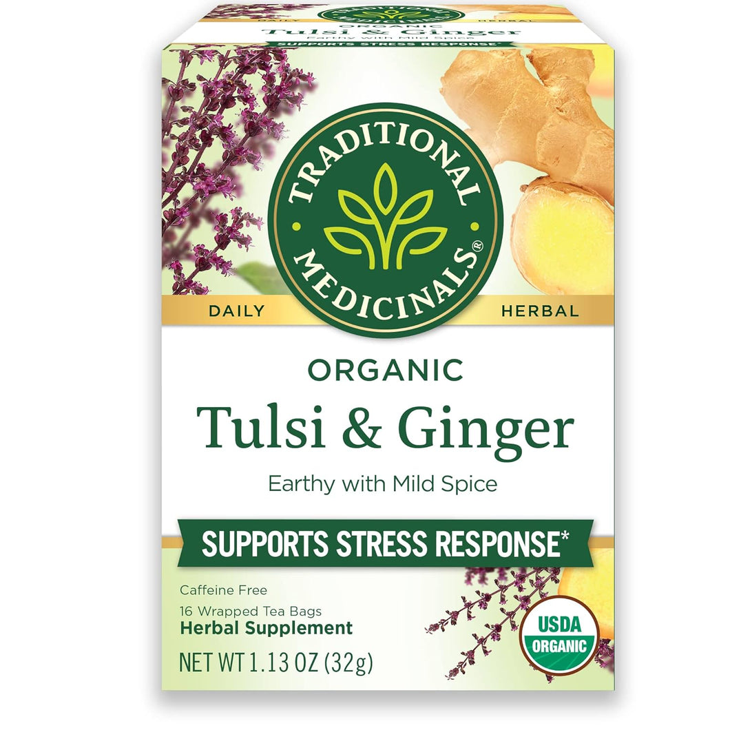 Traditional Medicinals Tea Organic Tulsi & Ginger - 16 Tea Bags