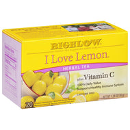 Bigelow Tea I Love Lemon Herbal Tea Bags - 20 Count Box (Case of 6)