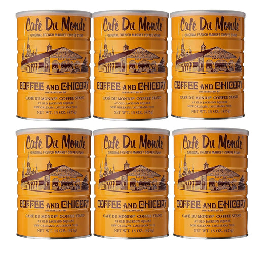 Cafe Du Monde Coffee and Chicory, Ground - 15 Ounce (Case of 6)
