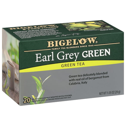 Bigelow Earl Grey Green Tea Bags - 20 Count Box (Pack of 6)