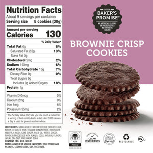 Dewey's Bakery Brownie Crisp Cookie Thins, No Artificial Flavors, Synthetic Colors or Preservatives - 9oz