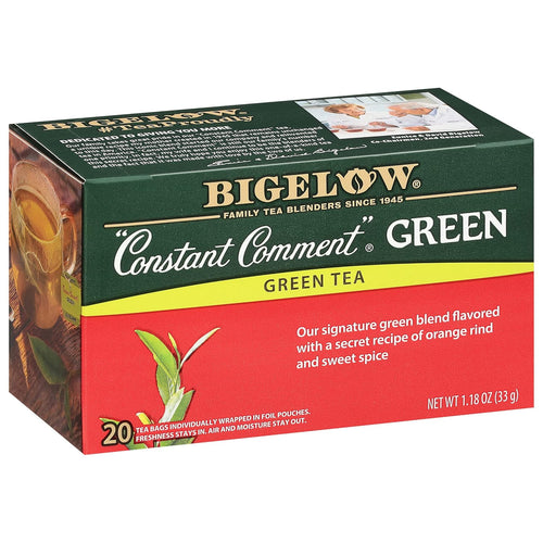 Bigelow Constant Comment Green Tea Bags - 20 Count Box (Pack of 6)