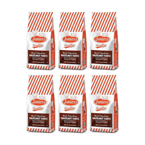 Junior's Most Fabulous Hazelnut Torte Flavored Ground Coffee - 12 Ounce (Case of 6)