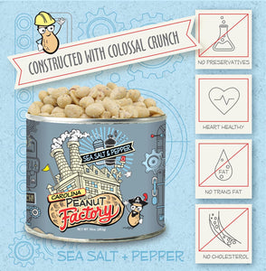 Carolina Peanut Factory Sea Salt & Pepper Flavored Gourmet Peanuts - 10 oz