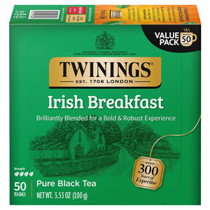 Twinings Irish Breakfast Pure Black Tea Bags - 50 Count