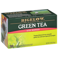 Bigelow Green With Mango Tea Bags - 20 Count Box (Case of 6)
