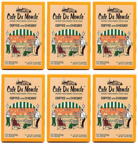 Cafe Du Monde Coffee and Chicory Single Serve Cups - 12 Count (Case of 6)