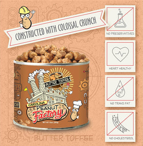 Carolina Peanut Factory Butter Toffee Flavored Gourmet Peanuts - 10 oz