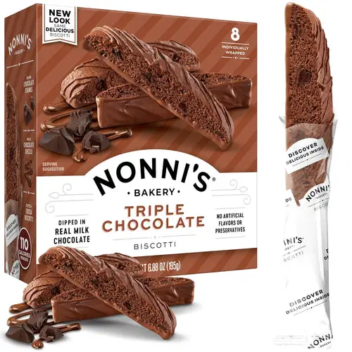 Nonni's Triple Milk Chocolate without Nuts Biscotti - 8 Count