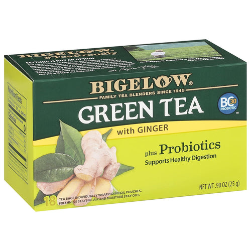 Bigelow Green With Ginger Tea Bags - 18 Count Box (Pack of 6)