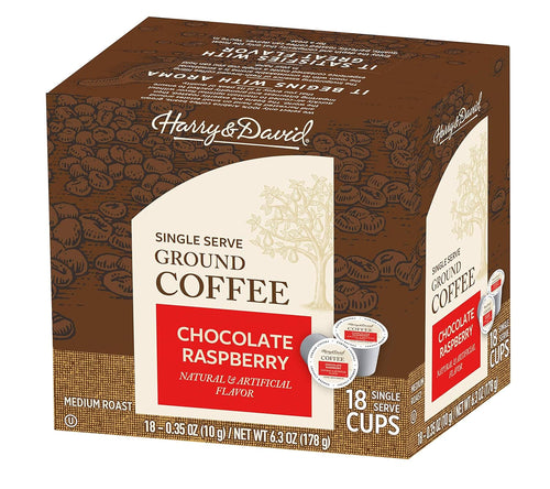 Harry & David Chocolate Raspberry Single Serve Coffee Cups - 18 Count