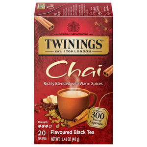Twinings Chai Flavored Black Tea Bags - 20 Count