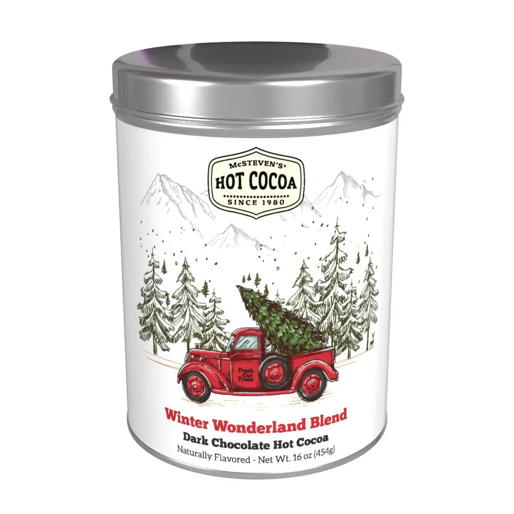 McSteven's Winter Wonderland Dark Hot Chocolate Cocoa Tin - 16 Ounce