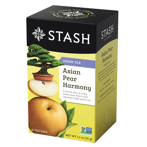 Stash Tea Asian Pear Harmony Green Tea Bags - 18 Count (Case of 6)