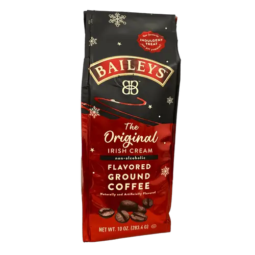 Baileys Irish Cream Medium Roast Ground Coffee, Limited Edition Holiday Bag - 10 Ounce