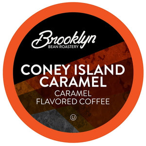 Brooklyn Beans Coney Island Caramel Flavored Single Serve Coffee Cups - 12 Count