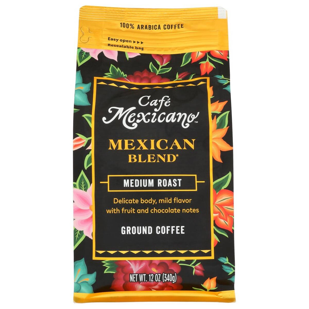 Cafe Mexicano Mexican Blend Medium Roast Ground Coffee - 12 Ounce
