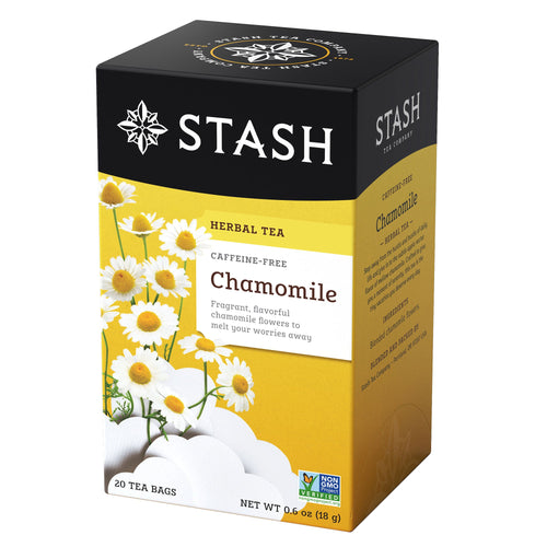 Stash Tea Chamomile Caffeine Free Herbal Tea Bags - 20 Count (Case of 6)