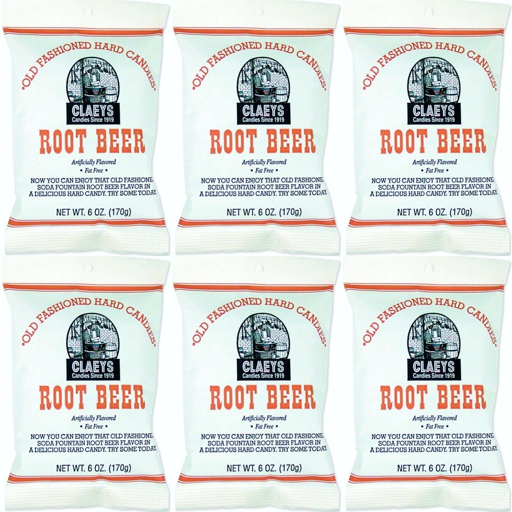 Claey's Old Fashioned Root Beer Hard Candy - 6 oz (Case of 6)