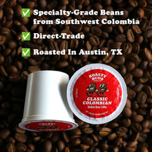 Roasty Buds Classic Colombian Single Serve Coffee Cups - 12 Count