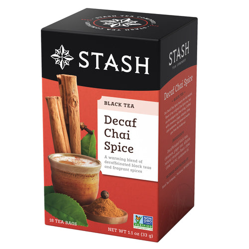 Stash Tea Decaf Chai Spice Black Tea Bags - 18 Count (Case of 6)